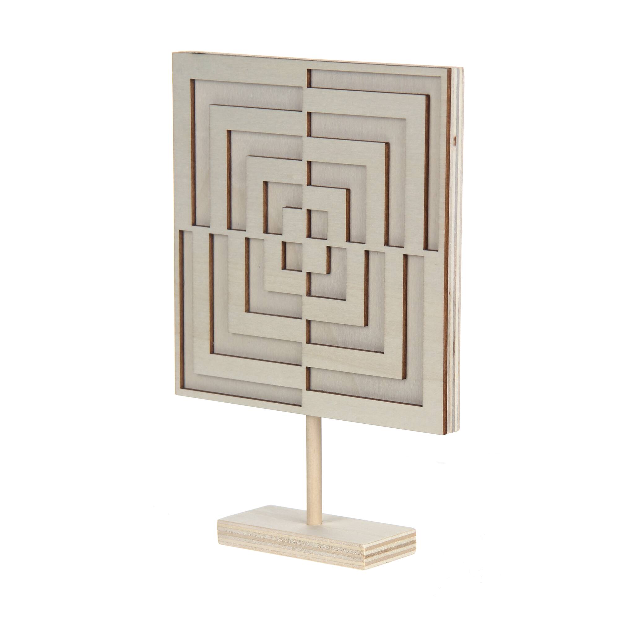 Jonathan Adler x Michaels 8" Op Art Square DIY Wood Tabletop Décor with Stand